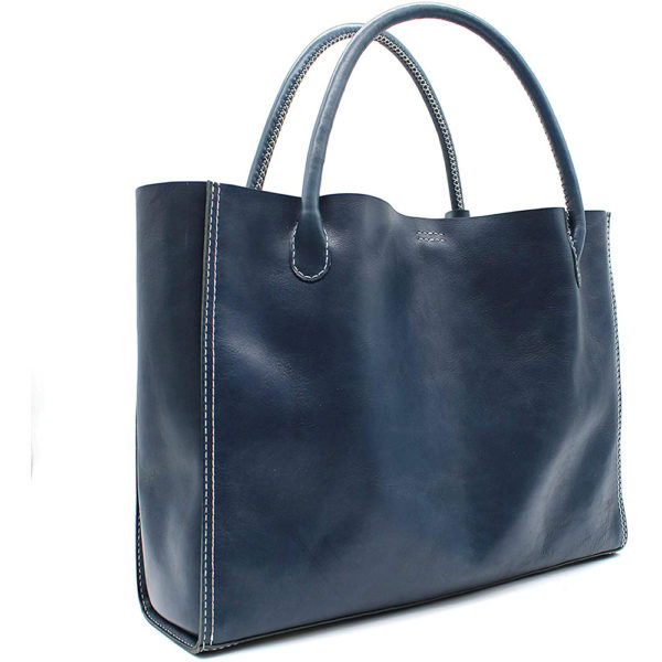 key ring genuine leather bag hand bag blue keyring gift present 5