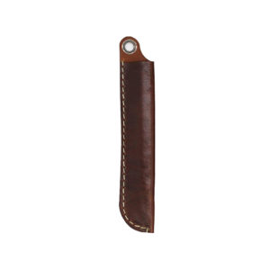 Robotty 100% genuine leather pen case single fountain pen case / pen pouch ( Brown / White  )